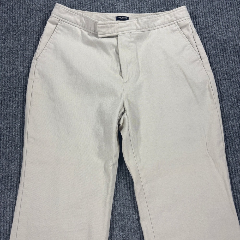 Dockers Chino Pants Womens 8 Tan Stretch Flat Front Casual